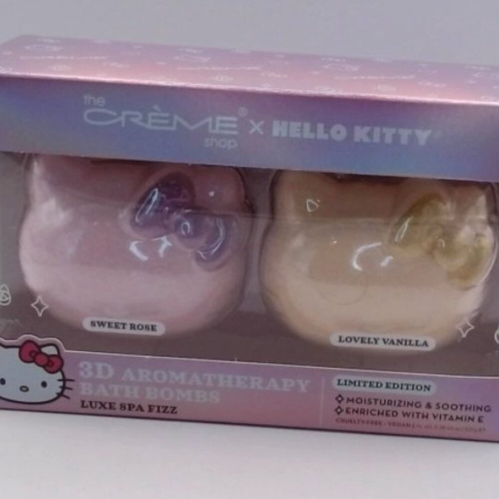 The Crème Shop x Hello Kitty Hello‎ Fizzy! Bath Bomb Duo SET, BRAND NEW IN BOX